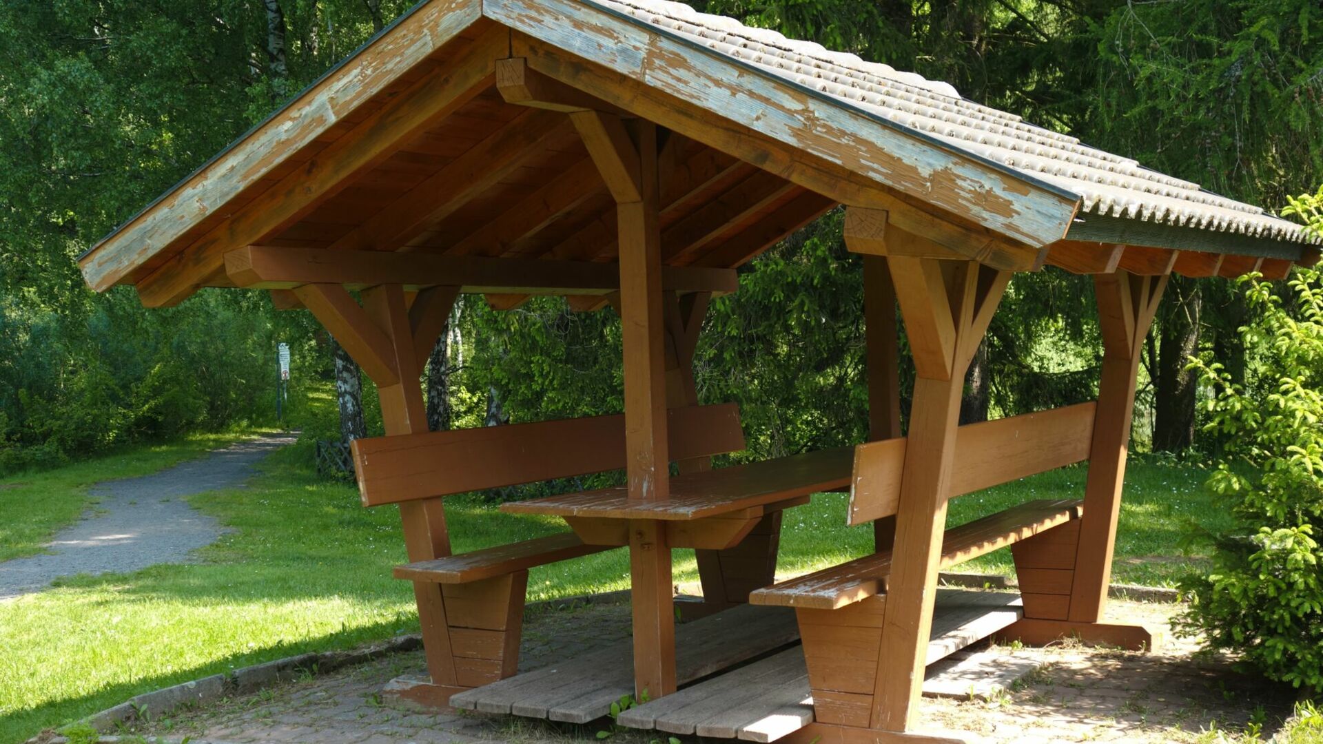 Ansicht Rasthäuschen - Campingplatz Paulfeld