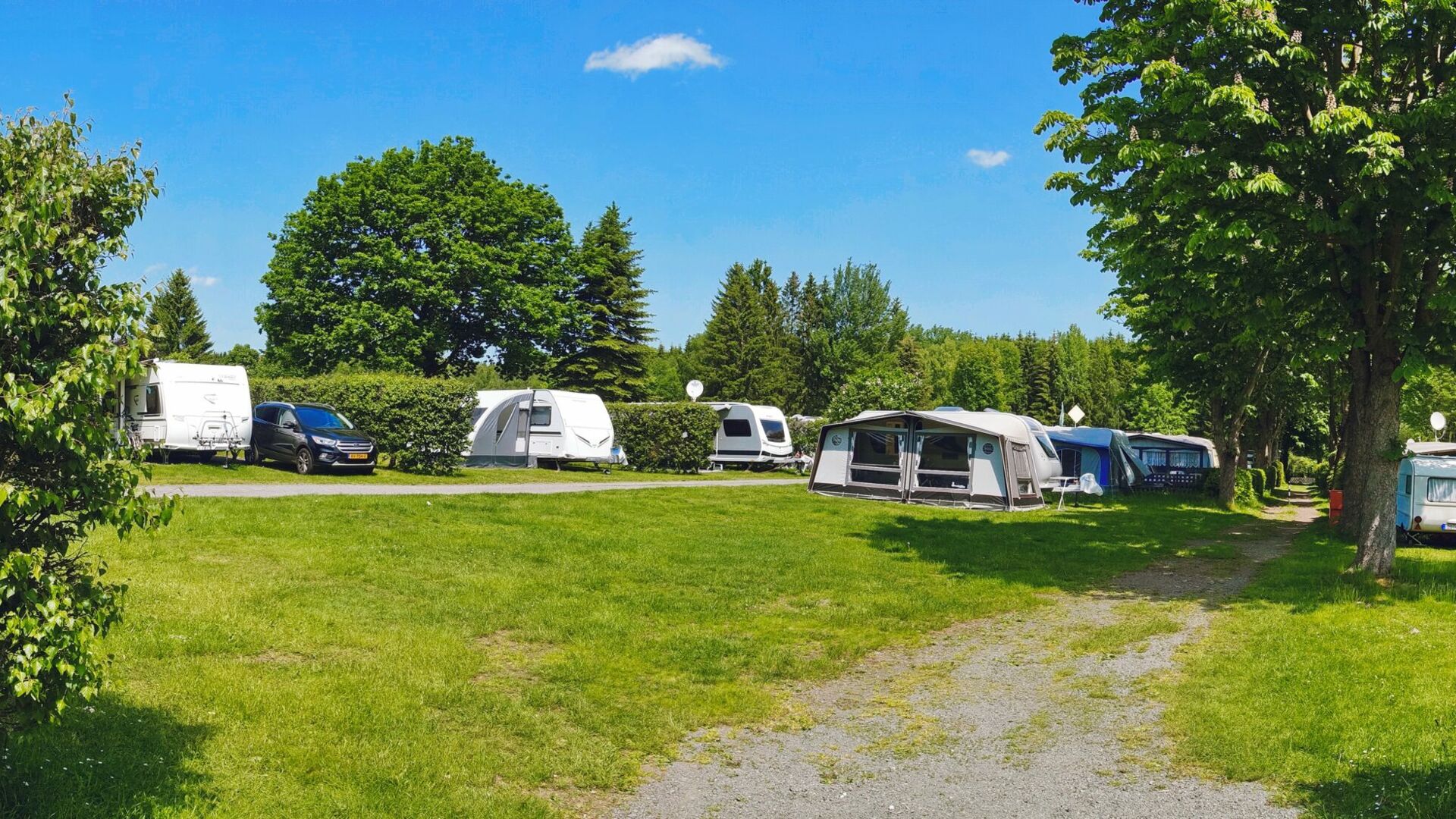 Ansicht Zeltwiese - Campingplatz Paulfeld